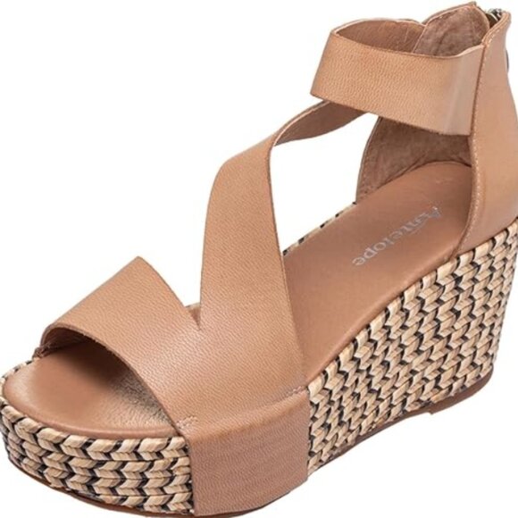 new Antelope Grayson Kat Wedge Sandals genuine Leather - Picture 2 of 7